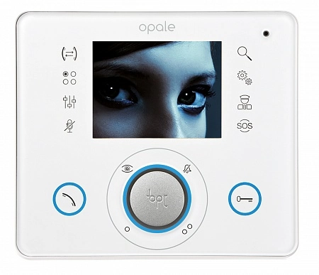 BPT OPALE WHITE Абонентское устройство OPALE с цветным дисплеем 3,5&quot; и сенсорными клавишами
