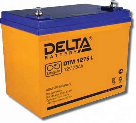 Аккумулятор DTM1275L, 12В, 75А/ч