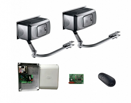 CAME &quot;F1000 RC combo KIT&quot; Комплект автоматики для распашных ворот со створками до 4м/800кг, интенс. 30%, в составе: привод 001F1000 (2шт), 002ZF1N (1шт), 001AF43S (1шт), 806TS-0300 (TOP42FGN) (1шт), фотоэлементы 001DIR10