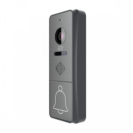 CTV-D4000FHD G (Graphite) Вызывная панель для цветного видеодомофона нового поколения, формат сигнала AHD-H (1080p)/CVBS (960H), уникальный дизайн, компактный металлический корпус, угол по горизонтали 100 °, подсветка кнопки вызова, антивандальное исполне