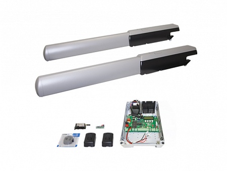 CAME COMBO Classico ATI5000 GSM Connect Комплект автоматики 230В для распашных ворот до 5м/1000кг, интенс. 50%, в составе: привод 001A5000А (2шт), блок управления 002ZM3E, приемник 001AF43S, брелок TOP44RGR (806TS-0130), фотоэлементы 001DIR10, шлюз GSM