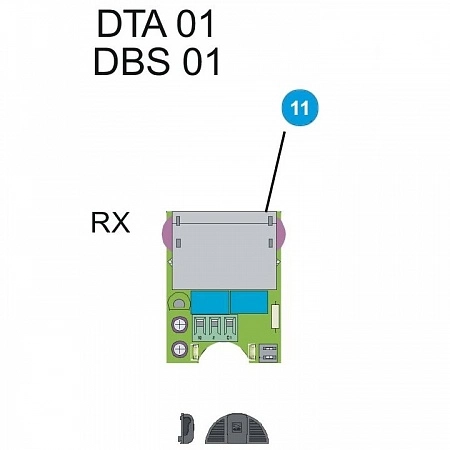 ЗИП CAME 119RIR249 Плата RX DTA01 DBS01