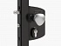 Locinox LEKQ40U2LVSZR-9005 Накладной электромеханический замок, нормально открытый под квадратный профиль 40 до 60 мм, цвет  RAL 9005, 3006R - Круглая ручка из алюминия и Личинка: VSZ - разные ключи