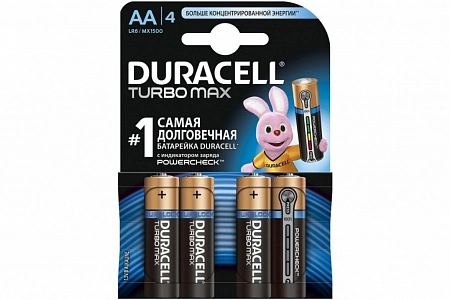 Duracell Turbo MAX LR6-4BL AA Батарея (4шт/уп)